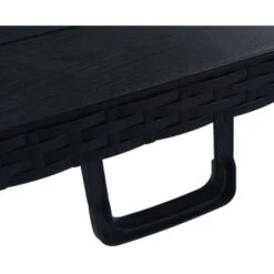 Folding Garden Table Black 180x75x72 Cm HDPE Imitation Rattan VidaXL -Outdoor Furniture Store 19130440 5