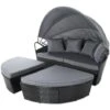 Rattan Outdoor Garden Bali Day Bed Patio Sun Lounge In Black -Outdoor Furniture Store 19168153 1