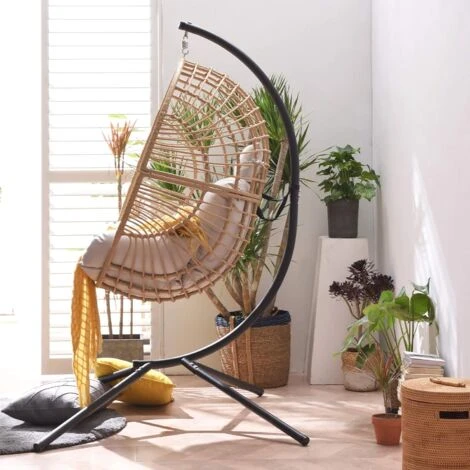 Cherry Tree Furniture Marigold Rattan Effect Hanging Egg Chair 5 Cherry Tree Furniture Marigold Rattan Effect Hanging Egg Chair - Image 3