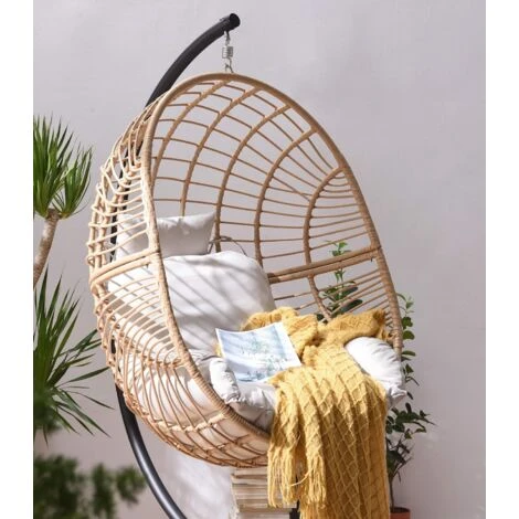 Cherry Tree Furniture Marigold Rattan Effect Hanging Egg Chair 7 Cherry Tree Furniture Marigold Rattan Effect Hanging Egg Chair - Image 5