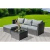 KMS BIRCHTREE Rattan Furniture Set RFS01 Black -Outdoor Furniture Store 19310526 1