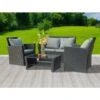 KMS BIRCHTREE Rattan Furniture Set RFS02 Black -Outdoor Furniture Store 19310534 1