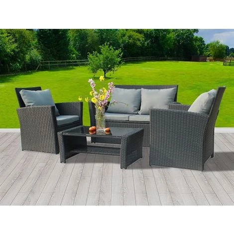 KMS BIRCHTREE Rattan Furniture Set RFS02 Black 3 KMS BIRCHTREE Rattan Furniture Set RFS02 Black