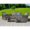 KMS BIRCHTREE Rattan Furniture Set RFS02 Grey -Outdoor Furniture Store 19310541 1