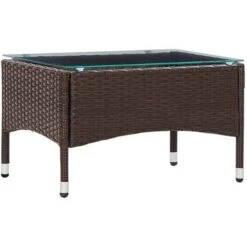 Coffee Table Brown 60x40x36 Cm Poly Rattan VidaXL