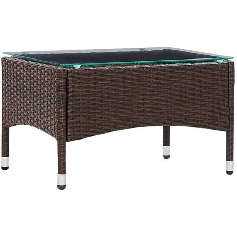 Coffee Table Brown 60x40x36 Cm Poly Rattan VidaXL 3 Coffee Table Brown 60x40x36 Cm Poly Rattan VidaXL