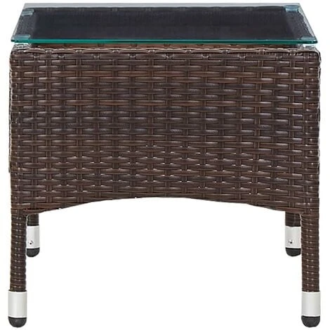 Coffee Table Brown 60x40x36 Cm Poly Rattan VidaXL 6 Coffee Table Brown 60x40x36 Cm Poly Rattan VidaXL - Image 4