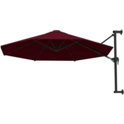 Wall-Mounted Parasol With Metal Pole 300 Cm Burgundy VidaXL 10 Wall-Mounted Parasol With Metal Pole 300 Cm Burgundy VidaXL -Outdoor Furniture Store 19314959 4