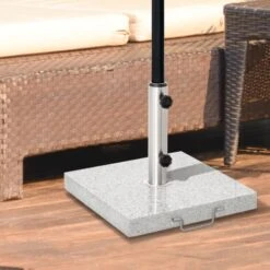 Outsunny 25KG Umbrella Base Parasol Holder Outdoor Wheel Marbel Lawn Garden -Outdoor Furniture Store 1931765 3