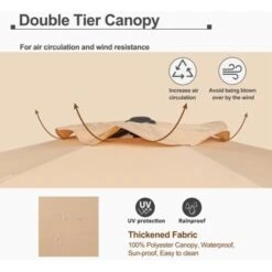 KMS BIRCHTREE 2.5M Aluminium Garden Parasol BT-GP01 Beige 9 KMS BIRCHTREE 2.5M Aluminium Garden Parasol BT-GP01 Beige -Outdoor Furniture Store 19396576 3