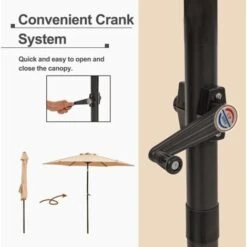 KMS BIRCHTREE 2.5M Aluminium Garden Parasol BT-GP01 Beige 11 KMS BIRCHTREE 2.5M Aluminium Garden Parasol BT-GP01 Beige -Outdoor Furniture Store 19396576 5