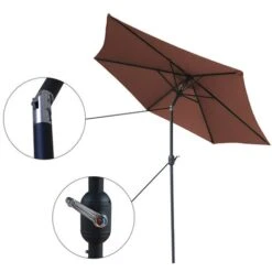 KMS BIRCHTREE 2.5M Aluminium Garden Parasol BT-GP01 Coffee 9 KMS BIRCHTREE 2.5M Aluminium Garden Parasol BT-GP01 Coffee -Outdoor Furniture Store 19396582 3