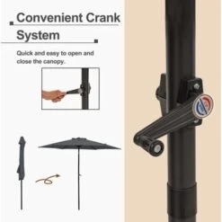 KMS BIRCHTREE 2.5M Aluminium Garden Parasol BT-GP01 Grey 11 KMS BIRCHTREE 2.5M Aluminium Garden Parasol BT-GP01 Grey -Outdoor Furniture Store 19396585 5