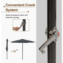 KMS BIRCHTREE 3M Aluminium Garden Parasol BT-GP03 Grey 11 KMS BIRCHTREE 3M Aluminium Garden Parasol BT-GP03 Grey -Outdoor Furniture Store 19396606 5