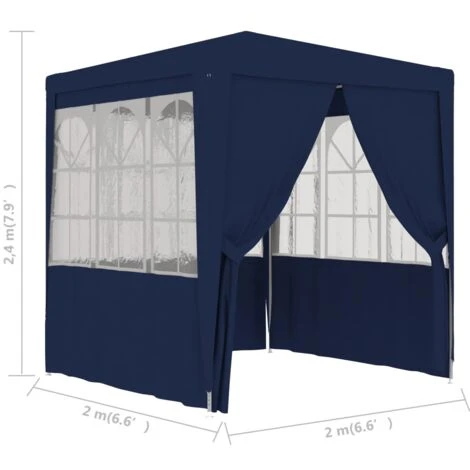 Professional Party Tent With Side Walls 2x2 M Blue 90 G/m² VidaXL 5 Professional Party Tent With Side Walls 2x2 M Blue 90 G/m² VidaXL - Image 3
