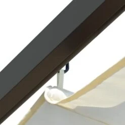 Pergola With Retractable Roof Cream White 3x3 M Steel VidaXL -Outdoor Furniture Store 19805218 5