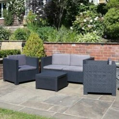 Charles Bentley Shaf Diva Comfort Lounge Set Includes Sofa, Armchairs & Table -Outdoor Furniture Store 19847401 3