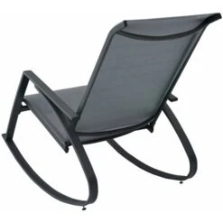 Garden Rocking Chairs 2 Pcs Textilene Dark Grey VidaXL -Outdoor Furniture Store 19847954 5