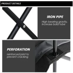 Yaheetech Six Seater Folding Subs Bench Camping Sports Football Spectator Chair Portable Team Bench Black -Outdoor Furniture Store 19900758 3