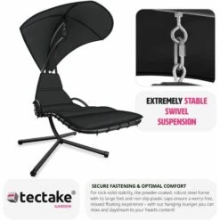 Maja Hanging Lounger - Black -Outdoor Furniture Store 19953613 3