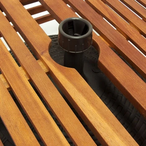 Deuba Parasol Stand Cover FSC®-certified Acacia Hardwood 62x62x25cm Hole Ø 8cm Weatherproof Outdoor Decoration Side Table 5 Deuba Parasol Stand Cover FSC®-certified Acacia Hardwood 62x62x25cm Hole Ø 8cm Weatherproof Outdoor Decoration Side Table - Image 3