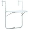 Hommoo Hanging Balcony Table White 60x64x83.5 Cm Plastic Rattan Look VD30270 -Outdoor Furniture Store 20988661 1