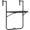 Hommoo Hanging Balcony Table Brown 60x64x83.5 Cm Plastic Rattan Look VD30272 -Outdoor Furniture Store 20988663 1