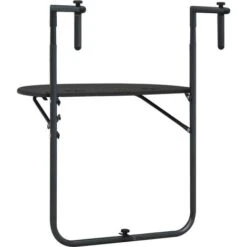 Hommoo Hanging Balcony Table Brown 60x64x83.5 Cm Plastic Rattan Look VD30272 10 Hommoo Hanging Balcony Table Brown 60x64x83.5 Cm Plastic Rattan Look VD30272 -Outdoor Furniture Store 20988663 4