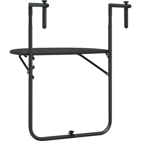 Hommoo Hanging Balcony Table Brown 60x64x83.5 Cm Plastic Rattan Look VD30272 6 Hommoo Hanging Balcony Table Brown 60x64x83.5 Cm Plastic Rattan Look VD30272 - Image 4