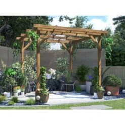 Wooden Pergola Garden Plants Frame Utopia 2m X 2m (6' 6 X 6' 6)