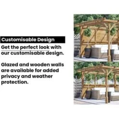 Wooden Pergola Garden Plants Frame Utopia 4m X 3m (13' X 10') -Outdoor Furniture Store 22866251 4