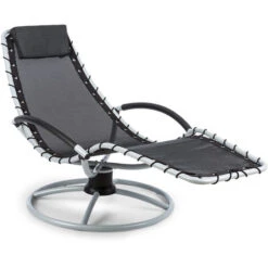 Blumfeldt The Chiller Swing Lounger 77x85x173cm 360 Comfort ComfortMesh Black