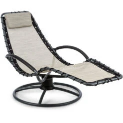 Blumfeldt The Chiller Swing Lounger 77x85x173cm 360 Comfort Comfort Mesh Beige