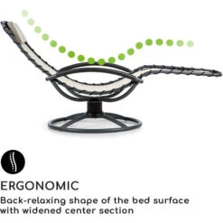 Blumfeldt The Chiller Swing Lounger 77x85x173cm 360 Comfort Comfort Mesh Beige -Outdoor Furniture Store 22969474 4