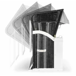 Blumfeldt Hiddensee Wicker Beach Chair XL 2-seater Sunbed Grey 9 Blumfeldt Hiddensee Wicker Beach Chair XL 2-seater Sunbed Grey -Outdoor Furniture Store 23357086 3