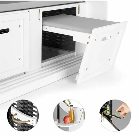 Blumfeldt Hiddensee Wicker Beach Chair XL 2-seater Sunbed Grey 6 Blumfeldt Hiddensee Wicker Beach Chair XL 2-seater Sunbed Grey - Image 4