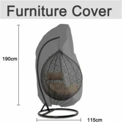 Hanging Chair Cover, 190 X 115 Cm Hanging Chair Protective Cover Dustproof Cover For Hanging Chair/Terrace Rocking Chair With Drawstring, Black 10 Hanging Chair Cover, 190 X 115 Cm Hanging Chair Protective Cover Dustproof Cover For Hanging Chair/Terrace Rocking Chair With Drawstring, Black -Outdoor Furniture Store 23409171 4