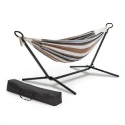 Blumfeldt Sri Lanka Swing Hammock Steel Frame 160 Kg Max. Striped