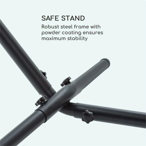 Blumfeldt Sri Lanka Swing Hammock Steel Frame 160 Kg Max. Striped 6 Blumfeldt Sri Lanka Swing Hammock Steel Frame 160 Kg Max. Striped - Image 4