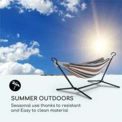 Blumfeldt Sri Lanka Swing Hammock Steel Frame 160 Kg Max. Striped 11 Blumfeldt Sri Lanka Swing Hammock Steel Frame 160 Kg Max. Striped -Outdoor Furniture Store 23507099 5