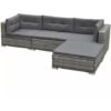 Hommoo 5 Piece Garden Lounge Set With Cushions Poly Rattan Grey VD33982