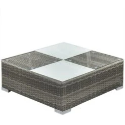 Hommoo 5 Piece Garden Lounge Set With Cushions Poly Rattan Grey VD33982 -Outdoor Furniture Store 23535372 5