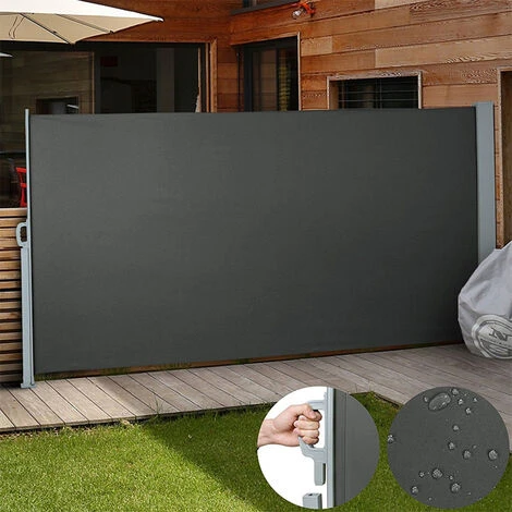 Livingandhome Outdoor Retractable Privacy Screen Windbreak Sunshade 4 Livingandhome Outdoor Retractable Privacy Screen Windbreak Sunshade - Image 2