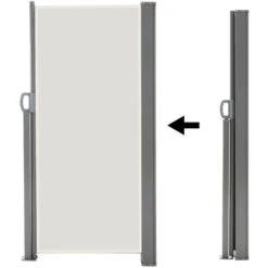 Livingandhome Beige 300x180cm Outdoor Retractable Privacy Side Awning -Outdoor Furniture Store 23559521 5