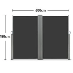 Livingandhome Outdoor Retractable Double Side Awning Garden Patio Privacy Screen 11 Livingandhome Outdoor Retractable Double Side Awning Garden Patio Privacy Screen -Outdoor Furniture Store 23559524 5