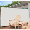 Livingandhome 300x160CM Retractable Side Awning Garden Patio Privacy Screen, Beige -Outdoor Furniture Store 23559544 1