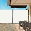 Livingandhome 600x160CM Patio Retractable Double Sided Awning Privacy Screen, Beige -Outdoor Furniture Store 23559548 1