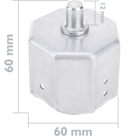 PrimeMatik - Metal Support For Blind Axis 60mm 4 PrimeMatik - Metal Support For Blind Axis 60mm - Image 2