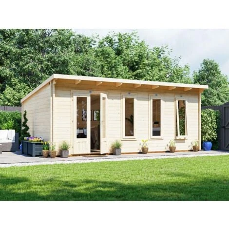 Log Cabin Garden Office Man Cave Garden Room Summerhouse Terminator - 6m X 4m (45mm) 3 Log Cabin Garden Office Man Cave Garden Room Summerhouse Terminator - 6m X 4m (45mm)
