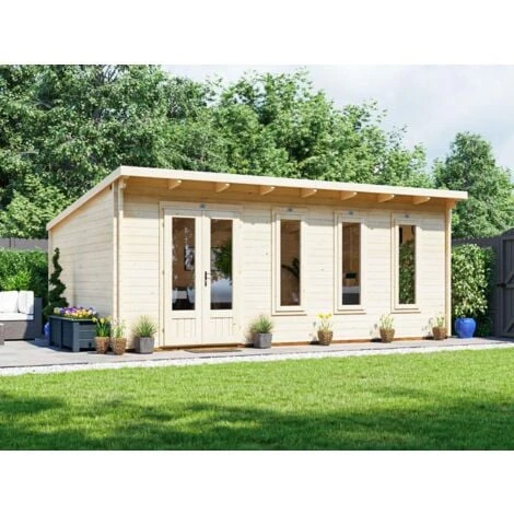 Log Cabin Garden Office Man Cave Garden Room Summerhouse Terminator - 6m X 4m (45mm) 4 Log Cabin Garden Office Man Cave Garden Room Summerhouse Terminator - 6m X 4m (45mm) - Image 2